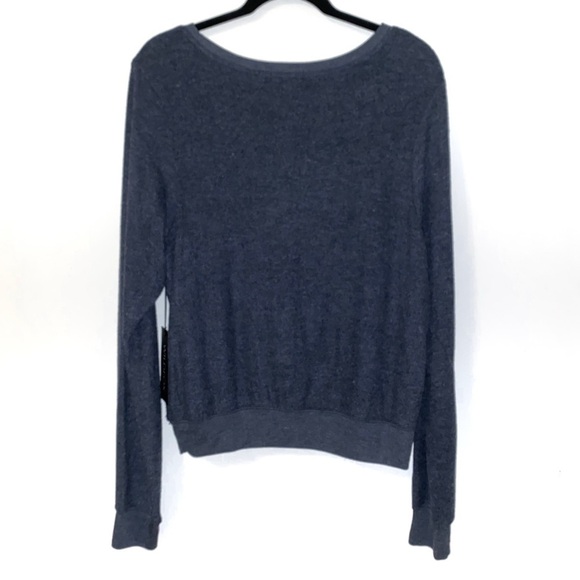 NEW Wildfox Navy Blue Cocktails & Confetti Pullover Soft Cozy Sweater Large - Picture 3 of 7